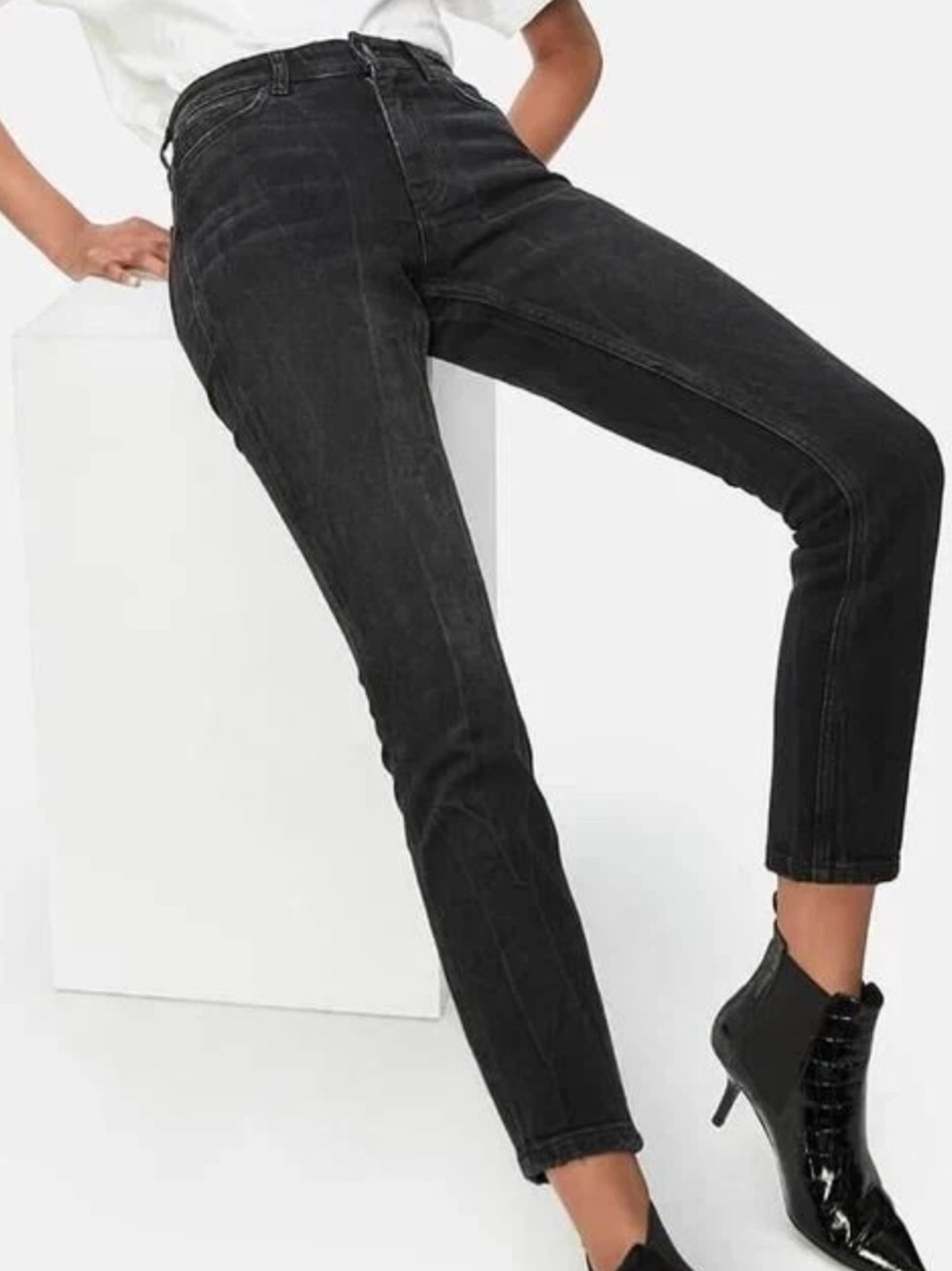 Anine Bing High-Rise Black Skinny Jeans